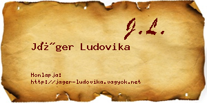 Jáger Ludovika névjegykártya